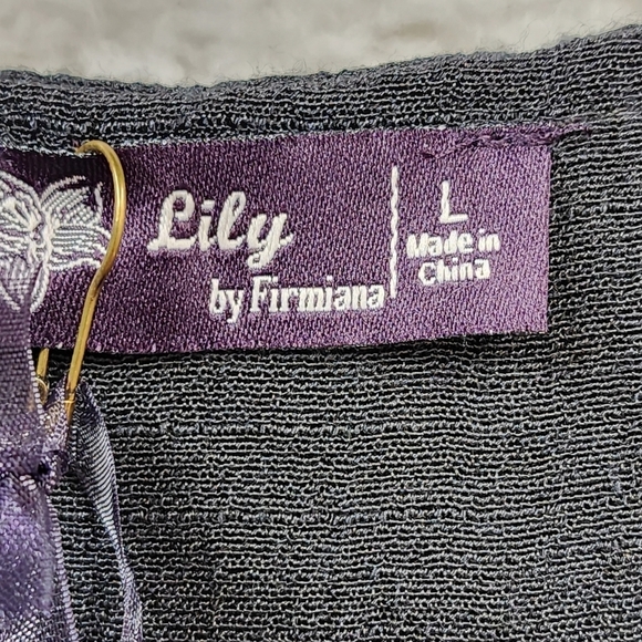 Lily By Firmiana Women's Ruffle Lace Trim Sleeveless Tunic - L - Picture 3 of 7